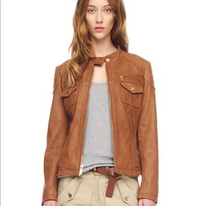 Michael Kors Tan Leather Jacket -Perfect Condition